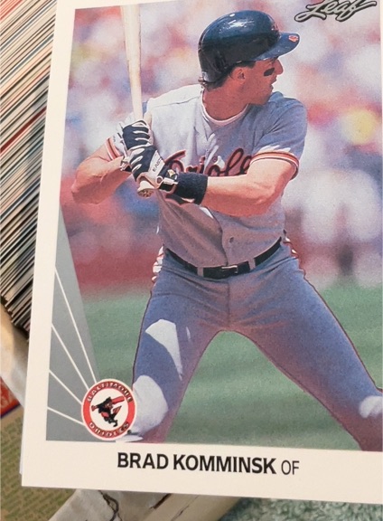 1990 Leaf #303 Brad Komminsk — front