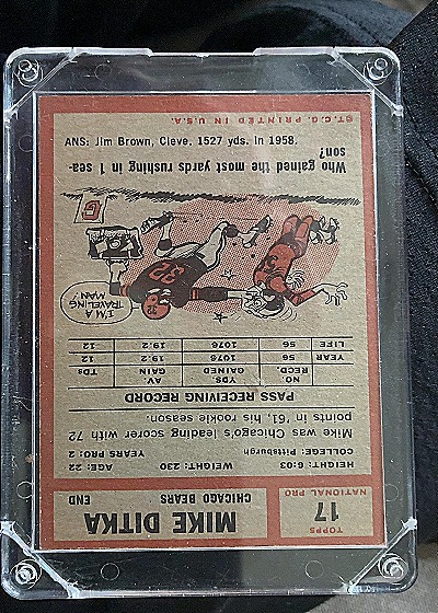 1961 Topps #17 Mike Ditka — front