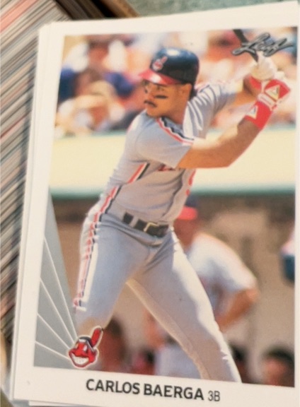 1990 Leaf #443 Carlos Baerga — front
