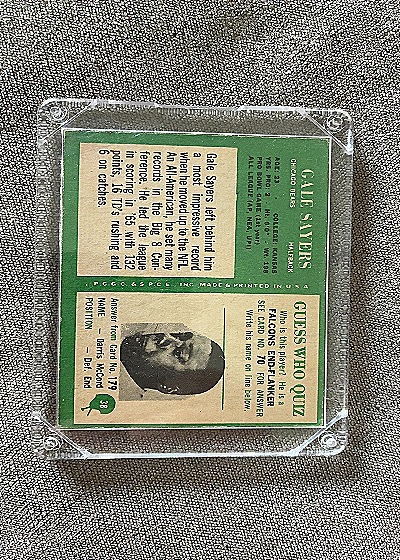 1966 Philadelphia #38 Gale Sayers — back