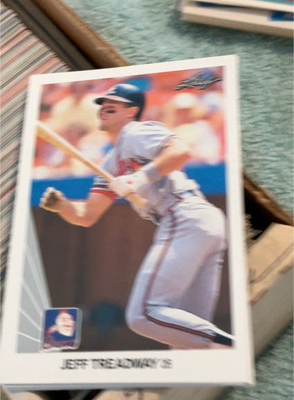 1990 Leaf #455 Jeff Treadway — front