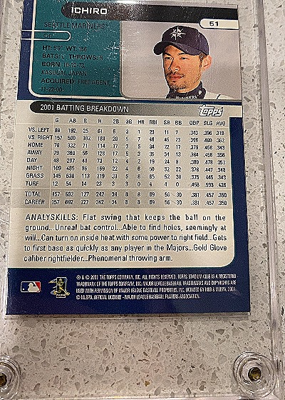 2001 Topps #51 Ichiro Suzuki — front