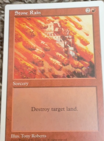 1997 Magic The Gathering 5th Edition #270 Stone Rain — front