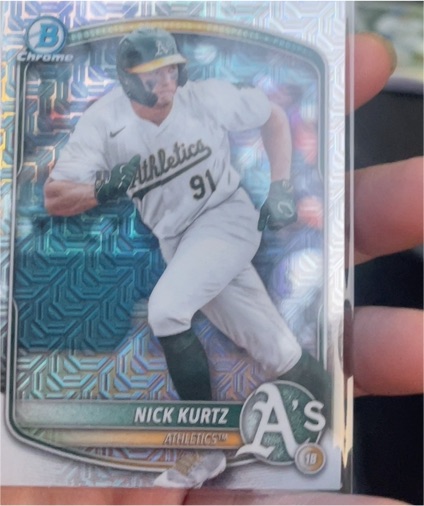 2025 Bowman Chrome Prospects Mojo #BCP-114 Nick Kurtz — front