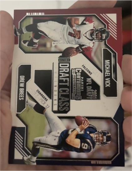 2024 Panini Contenders Historic Draft Class #19 Michael Vick / Drew Brees — front