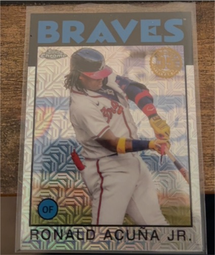 2021 Topps Chrome #86BC Ronald Acuna Jr. — front