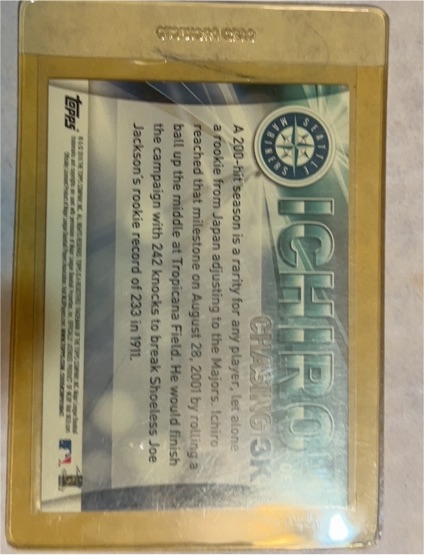 2016 Topps Chasing 3000 Ichiro Suzuki #3000-3 — front