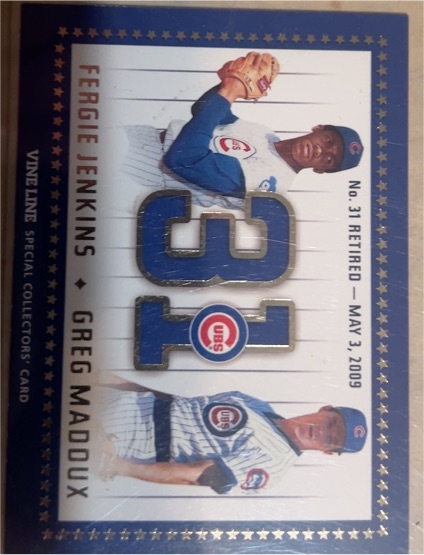 2009 Vine Line #31 Fergie Jenkins Greg Maddux — front