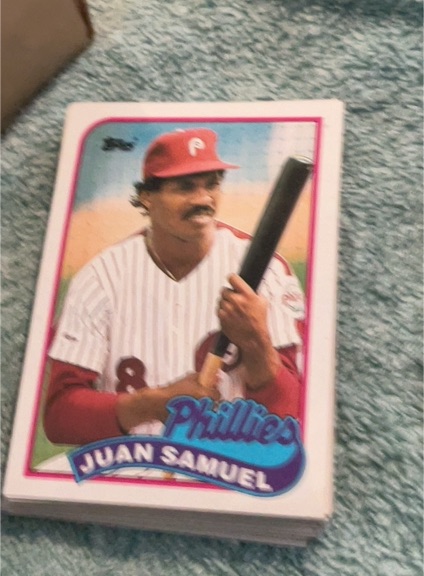1989 Topps #575 Juan Samuel Philadelphia Phillies — front