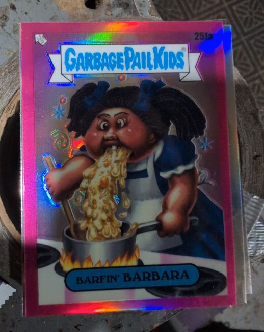 2024 Topps Garbage Pail Kids Chrome Series 7 #251a Barfin' Barbara — front