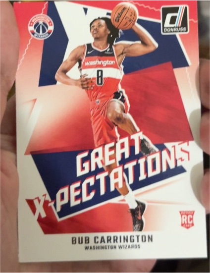 2024-25 Donruss #18 Bub Carrington Great X-Pectations — front