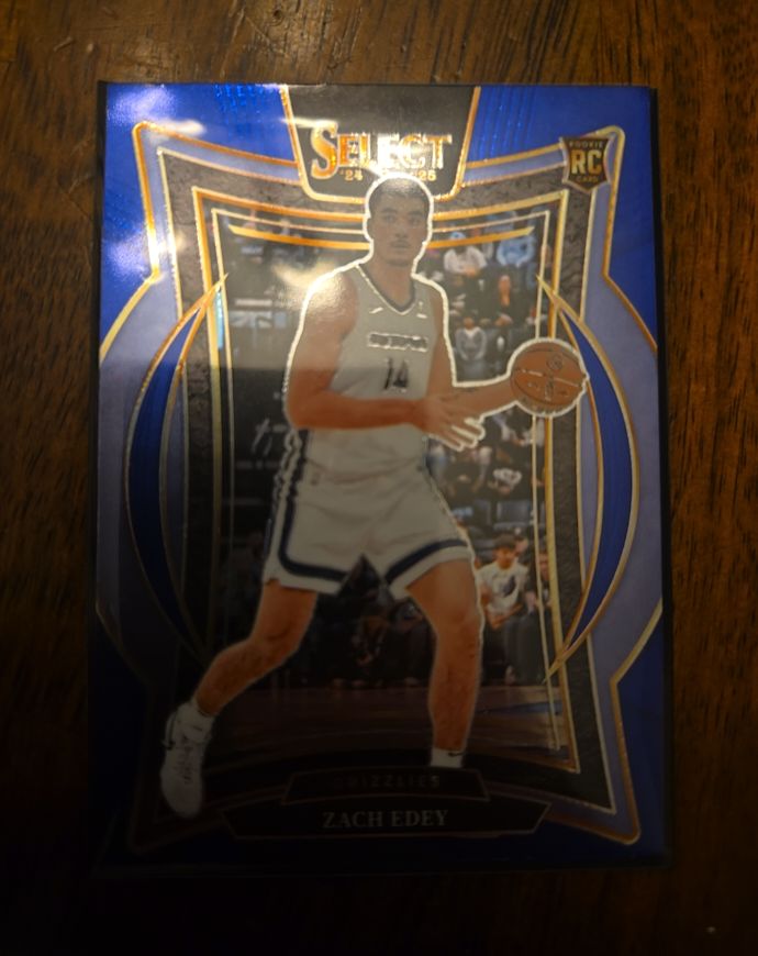 2024-25 Panini Select Concourse Blue Silver Prizm #Zach Edey — front
