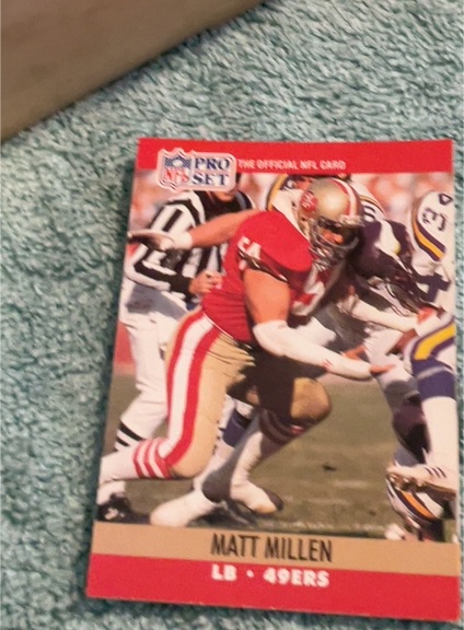 1990 Pro Set #491 Matt Millen — front