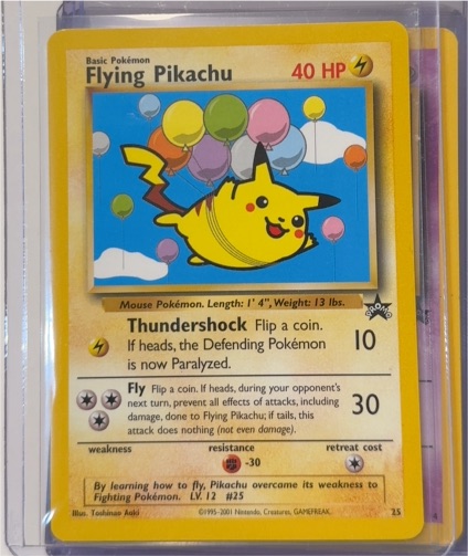 1999 Pokemon Black Star Promo #25 Flying Pikachu — front