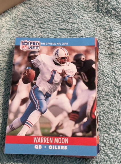 1991 Pro Set #1 Warren Moon — front