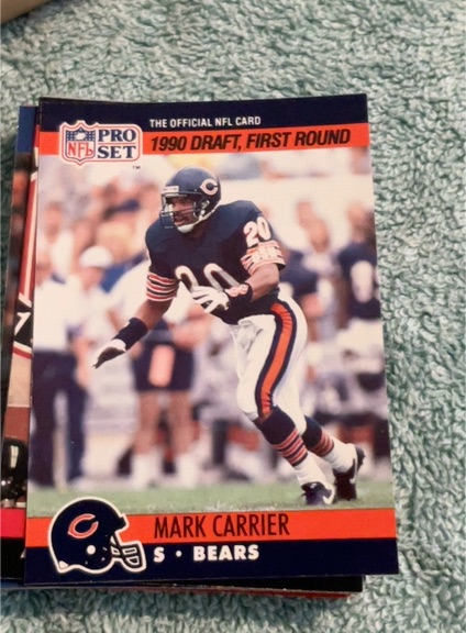 1990 Pro Set #674 Mark Carrier — front
