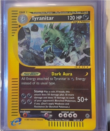 2002 Pokemon Expedition #66 Tyranitar — front