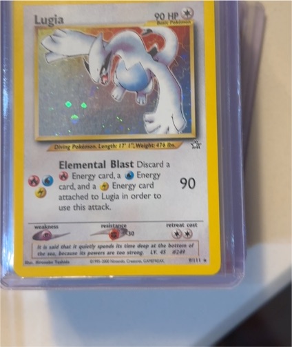 1999 Pokémon Neo Genesis #9 Lugia — front
