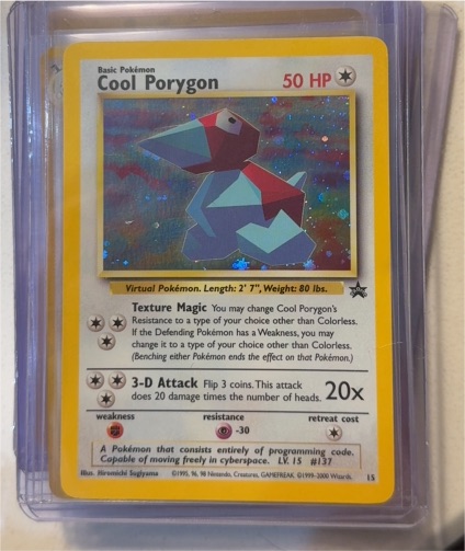 1999 Pokémon Black Star Promo #15 Cool Porygon — front