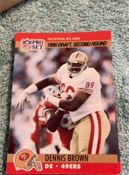 1990 Pro Set #716 Dennis Brown — front