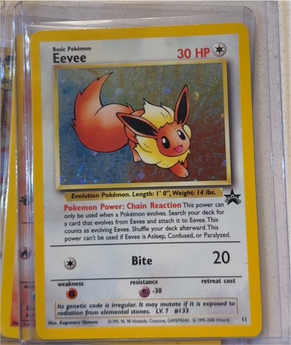 1999 Pokémon #11 Eevee Black Star Promo — front