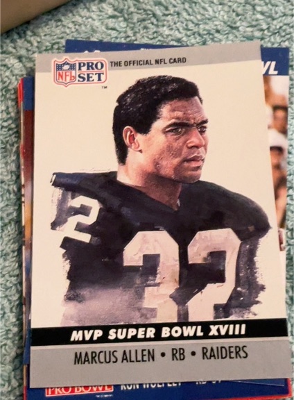 1990 Pro Set #18 Marcus Allen MVP Super Bowl XVIII — front
