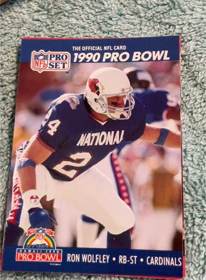 1990 Pro Set #424 Ron Wolfley — front