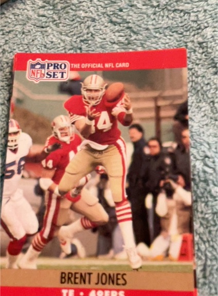 1990 Pro Set #639 Brent Jones — front