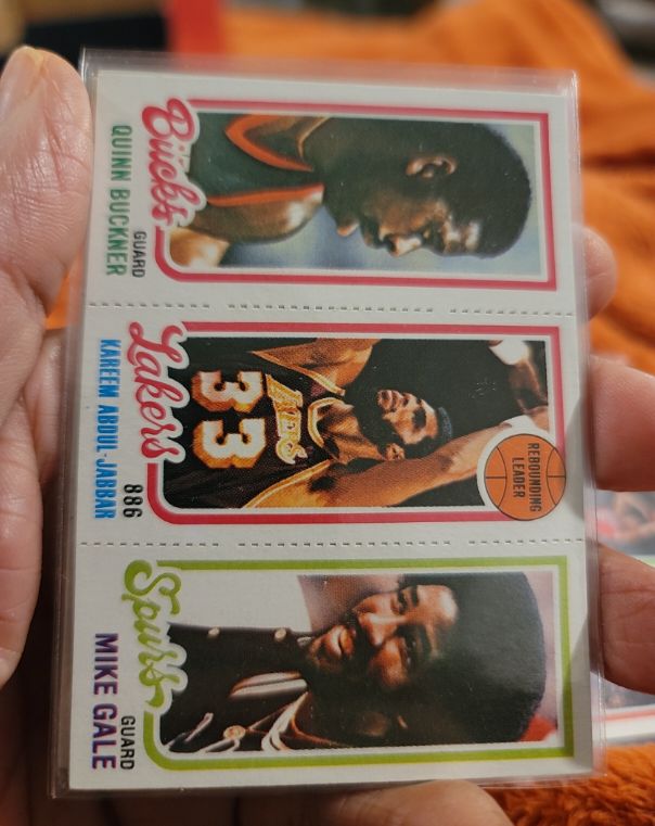 1980-81 Topps #147 Quinn Buckner / #133 Kareem Abdul-Jabbar / #207 Mike Gale — front