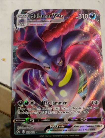 2020 Pokemon Rebel Clash #122 Malamar VMAX — front