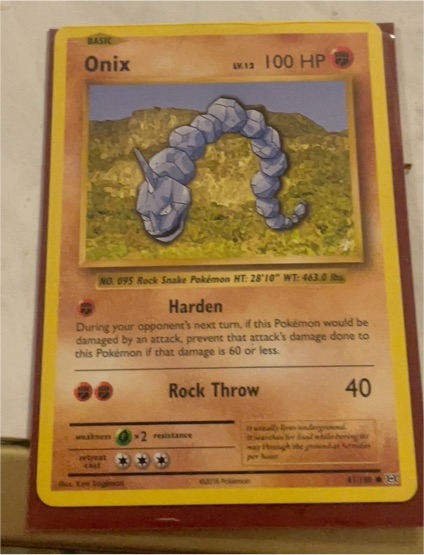 2016 Pokemon XY Evolutions #61 Onix — front