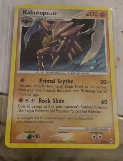 2009 Pokémon Platinum Arceus #4 Kabutops — front