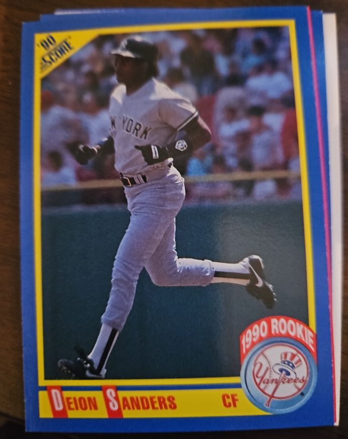 1990 Score #586 Deion Sanders — front