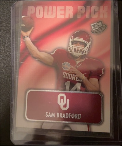2010 Press Pass #104 Sam Bradford Power Pick — front
