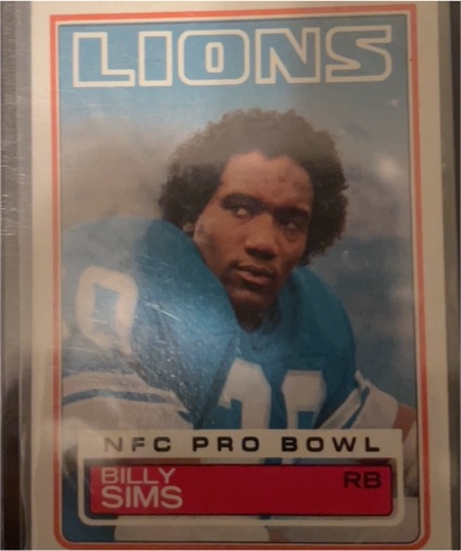1983 Topps #70 Billy Sims — front