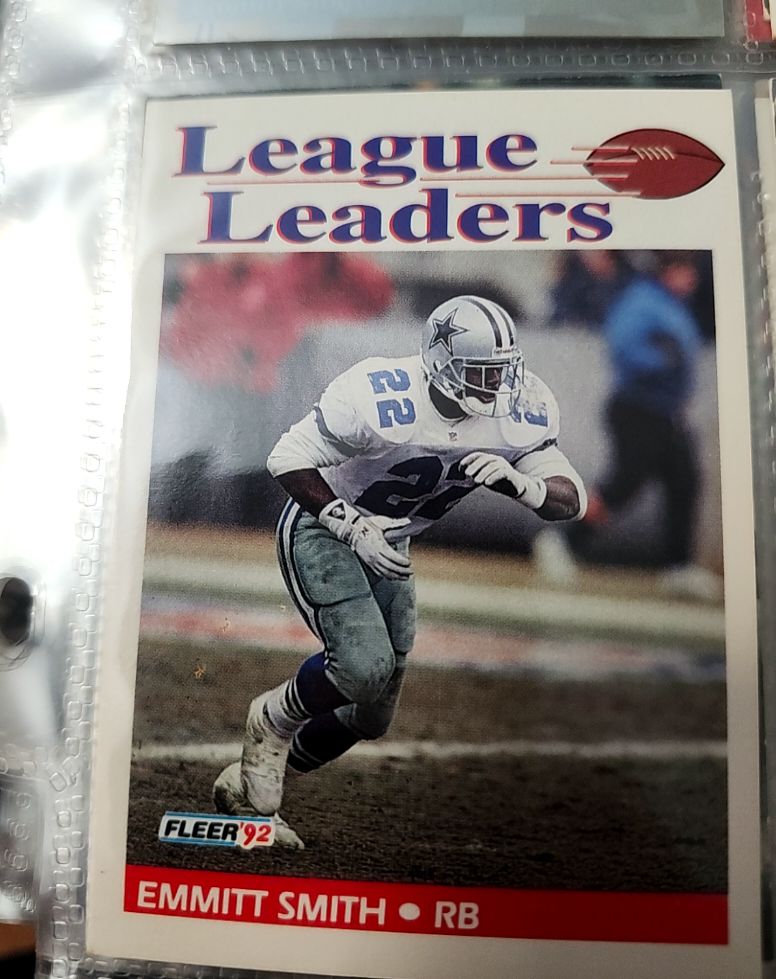 1992 Fleer League Leaders #453 Emmitt Smith — front