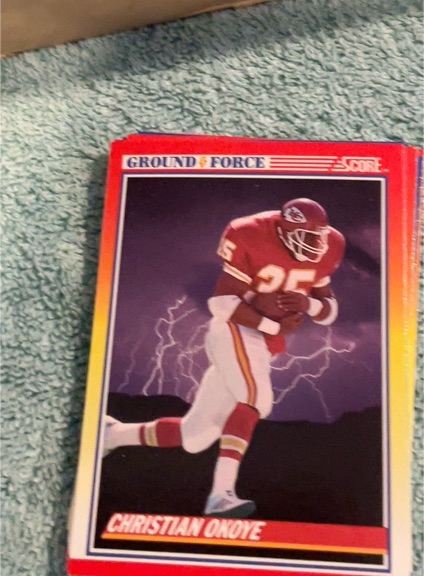 1990 Score #321 Christian Okoye — front