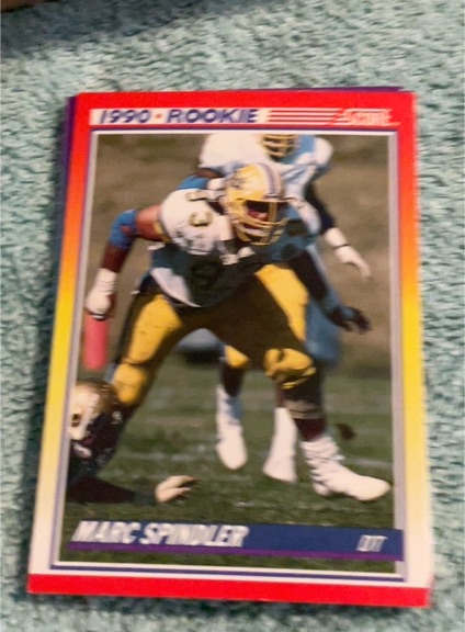 1990 Score #295 Marc Spindler Rookie Pittsburgh Panthers — front