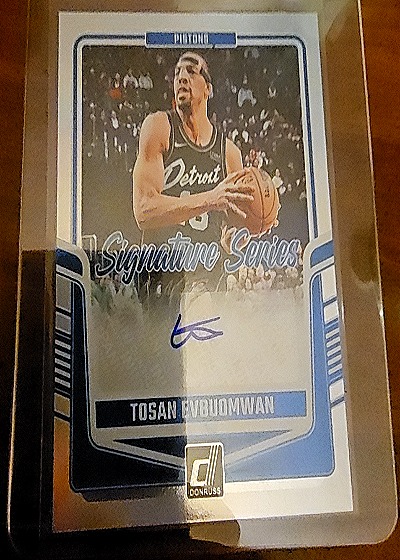 2024-25 Donruss Signature Series Auto #SS-TEP Tosan Evbuomwan — front