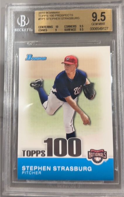 2010 Bowman Topps 100 Prospects #TP1 Stephen Strasburg — front