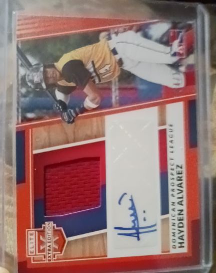 2022 Panini Elite Extra Edition Dominican Prospect League Hayden Alvarez — front