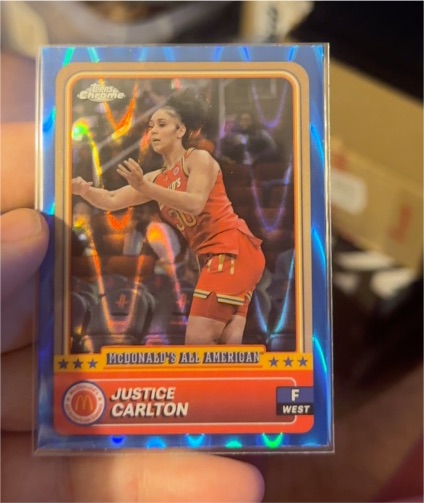 2024 Topps Chrome McDonald's All American #15 Justice Carlton — front