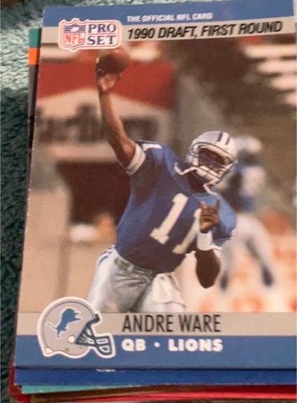 1990 Pro Set #675 Andre Ware — front