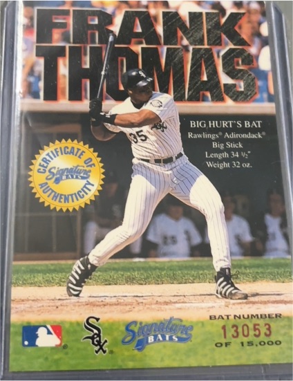 1990 Signature Bats #13053 Frank Thomas — front