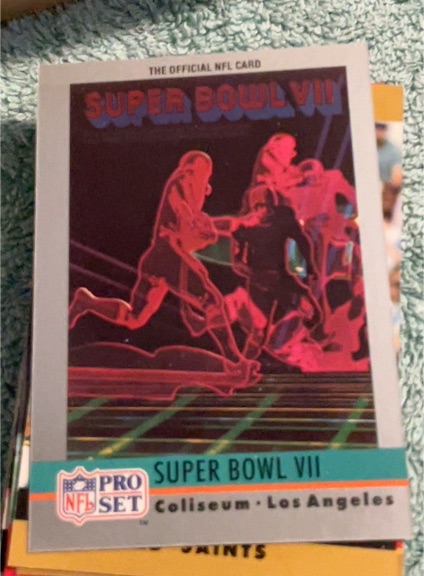 1990 Pro Set Super Bowl VII #7 — front