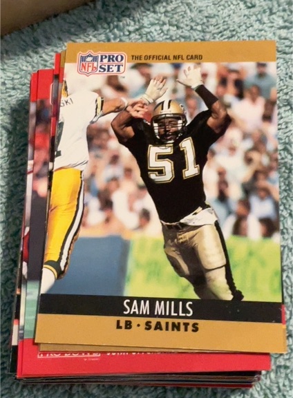 1990 Pro Set #217 Sam Mills — front