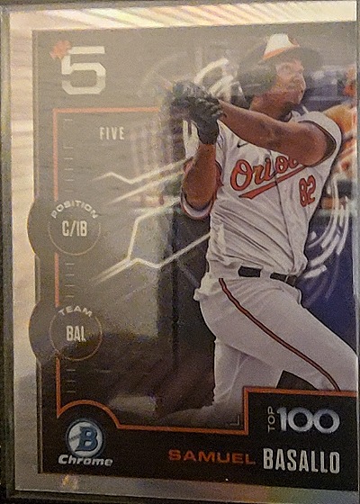2025 Bowman Chrome #BTP-5 Samuel Basallo — front
