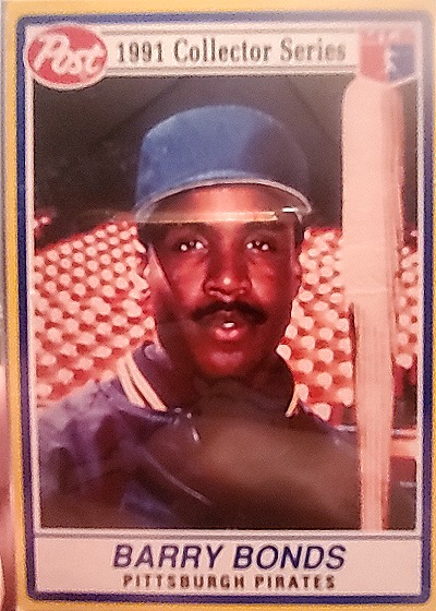 1991 Post Cereal #21 Barry Bonds — front