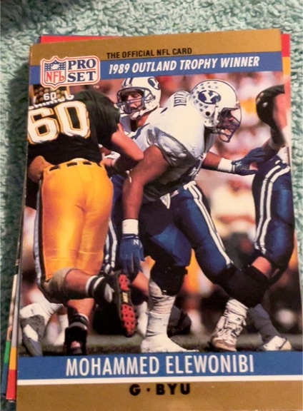 1990 Pro Set #20a Mohammed Elewonibi — front