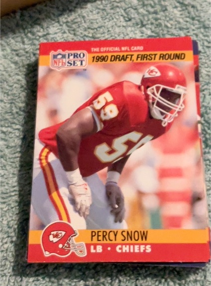 1990 Pro Set #681 Percy Snow — front